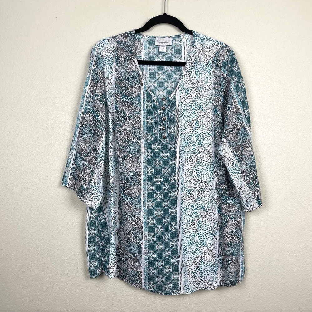 Dressbarn 3/4 Sleeve Blouse Size 1X